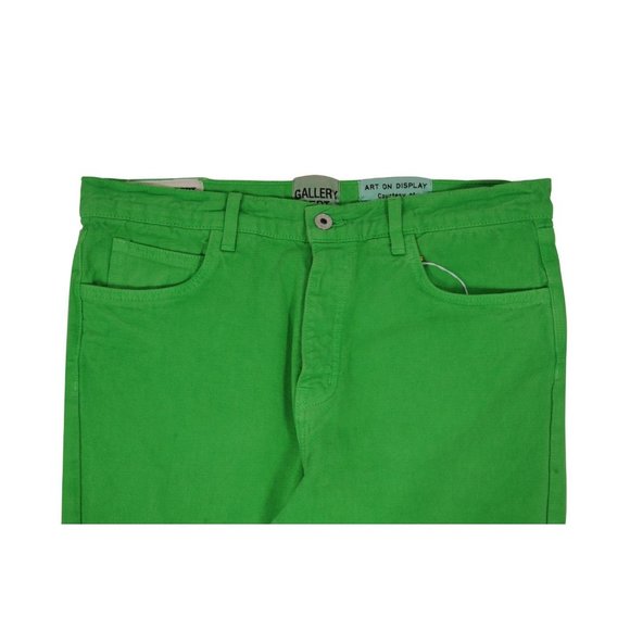 Gallery Dept Men Logan Wide Leg Jean 33x30 Green Boot Cut High Waist Flare Denim - Picture 5 of 11